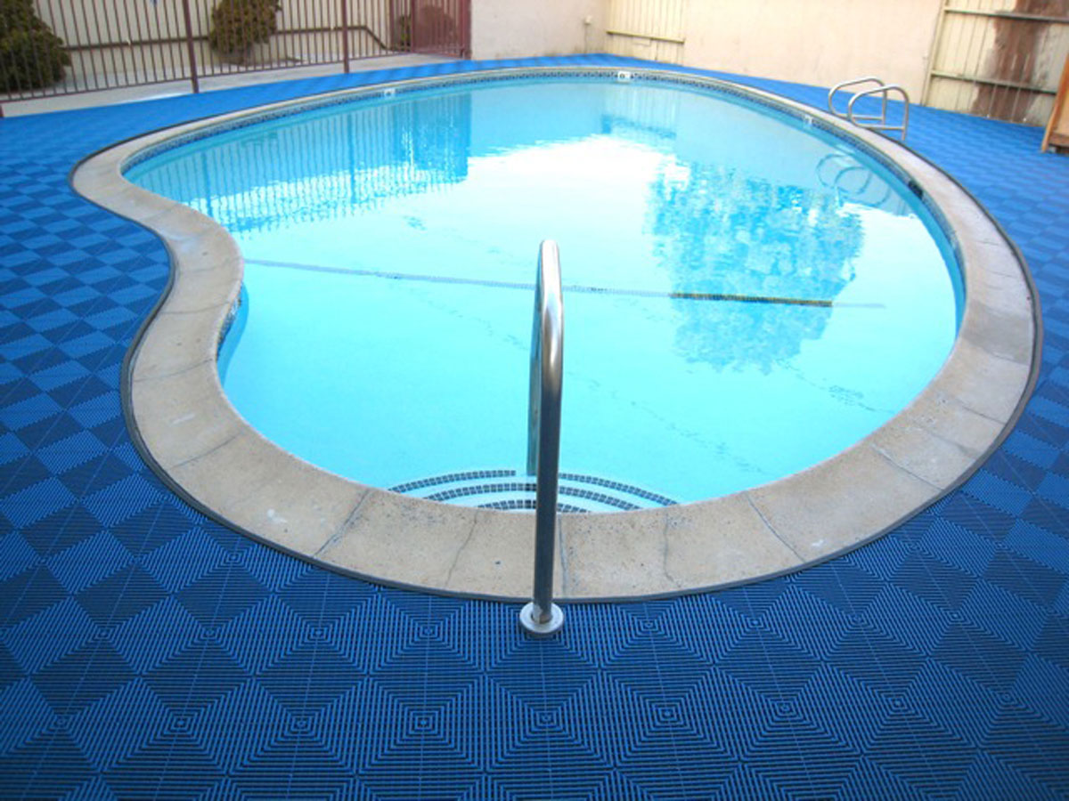 Modular Flooring Tiles for Pool Deck