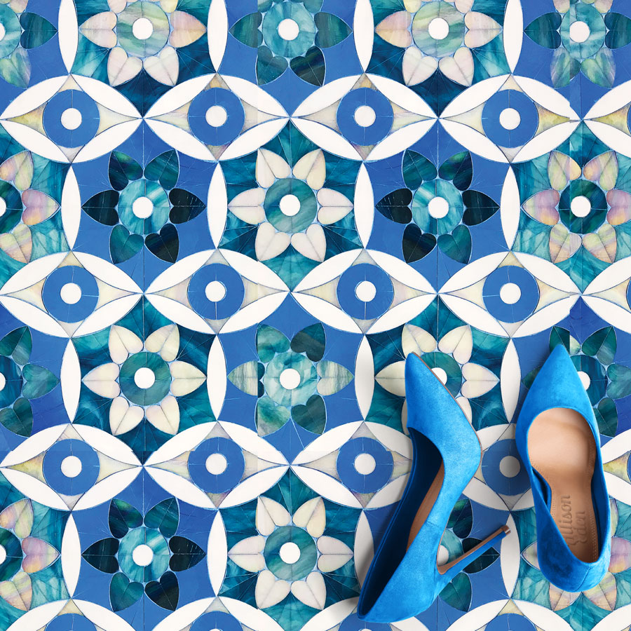 Moroccan Floral Special Blue by Allison Eden