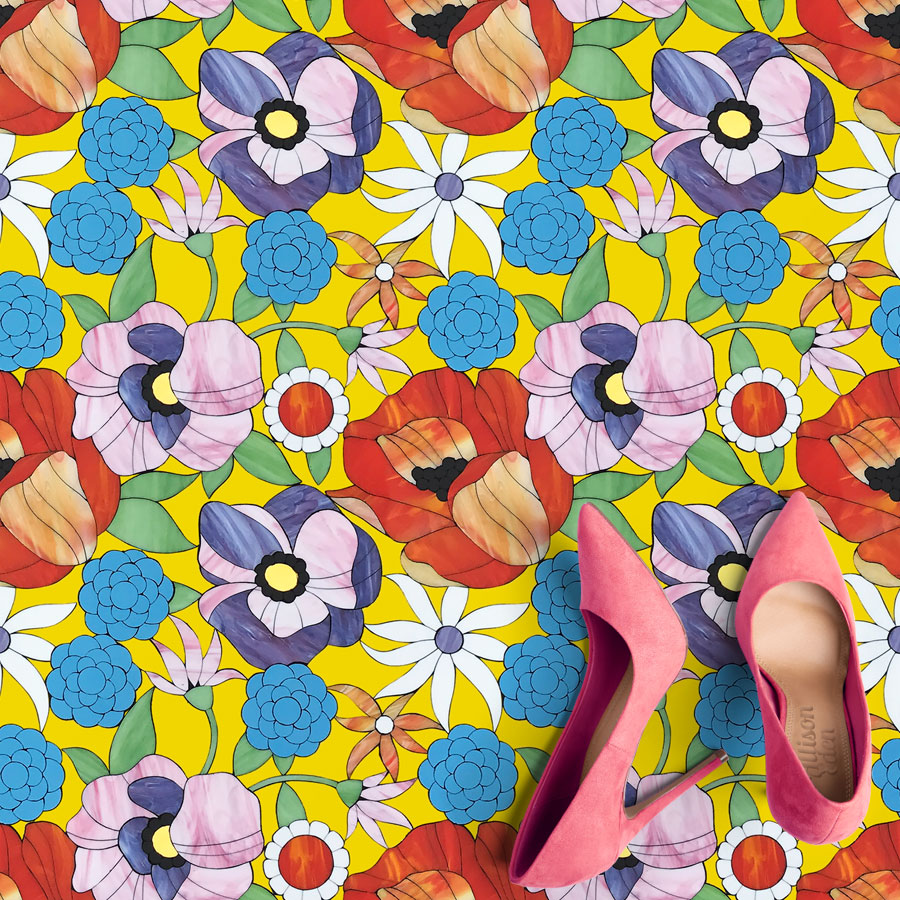 Yellow Floral by Allison Eden