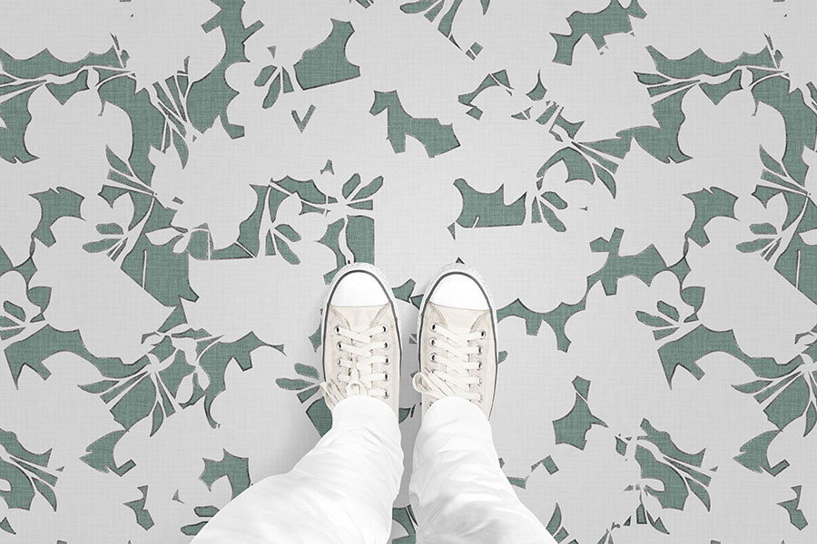 Modern Floral Outline Floor_Feet_P40a2
