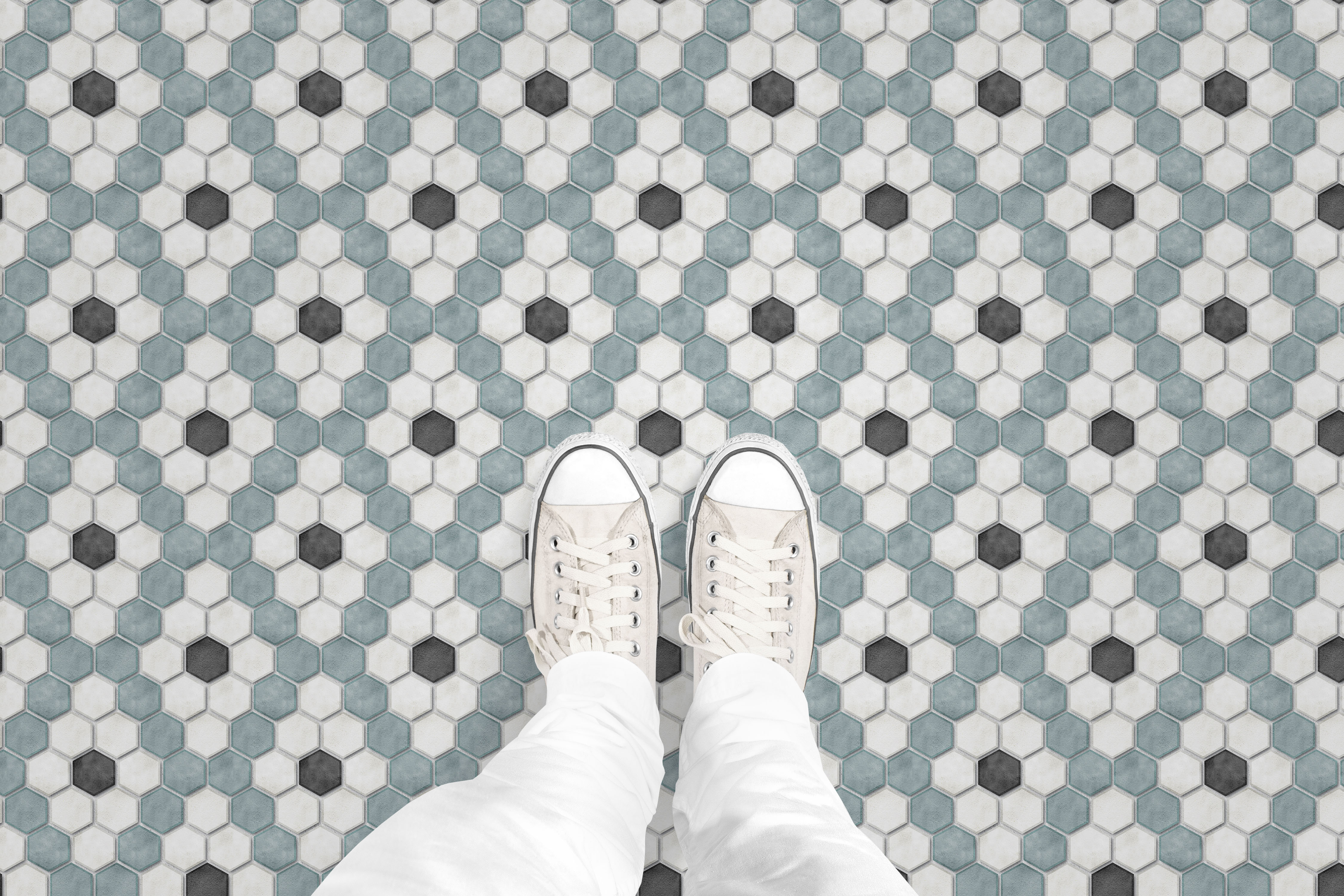 Hexagon Diamond Dot Tile floor_feet_shop.gif_p2237a1.jpg