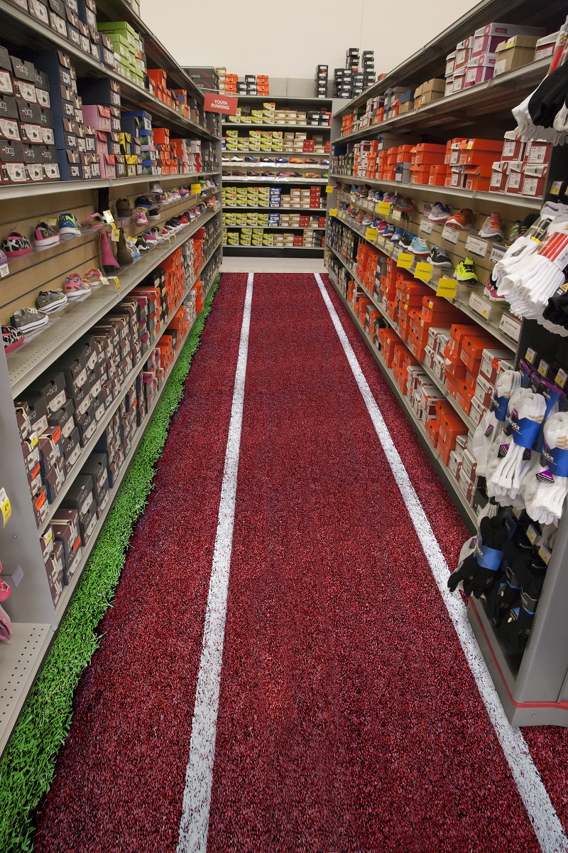 Custom Graphic Printed Shoe Store Flooring 