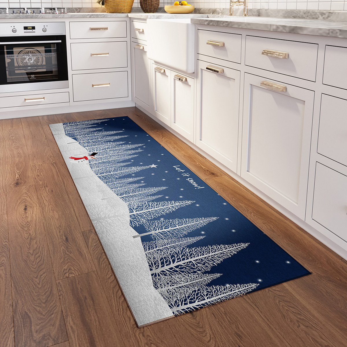 Let it Snow Chenille Rug